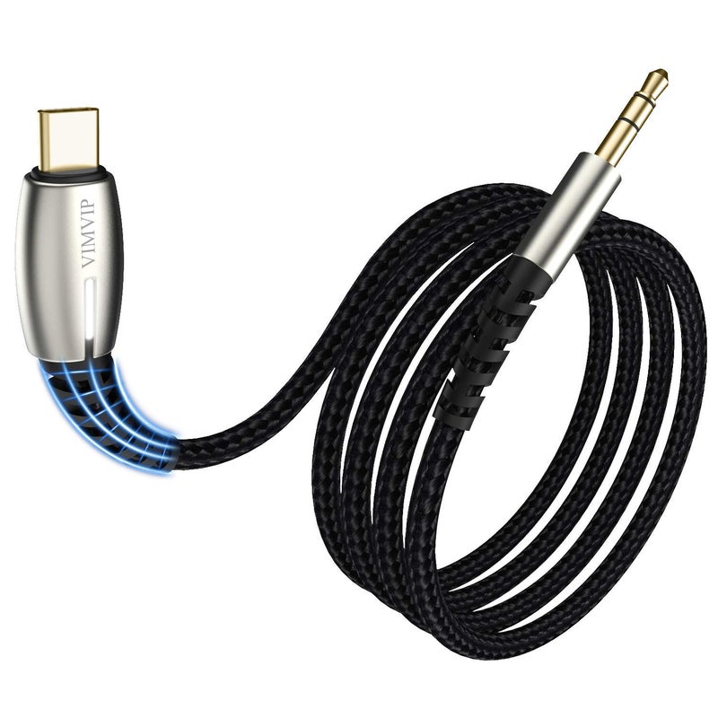 VIMVIP USB C to 3.5mm Male Aux Cable, USB Type C to 3.5mm Audio Car Aux Stereo Cord Compatible with Pixel 4/3/2XL,Samsung S20/S20+/Note 10/S10/S9 Plus and More - Image 1
